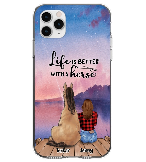 Personalized Horse/Dog Mom Phone Case - Upto 2 Horses and 3 Dogs - 9AGKN2