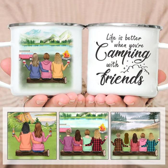Personalized Camping Mug - Best Gift For Camping Lovers, Friends - We Are More Than Just Camping Friends