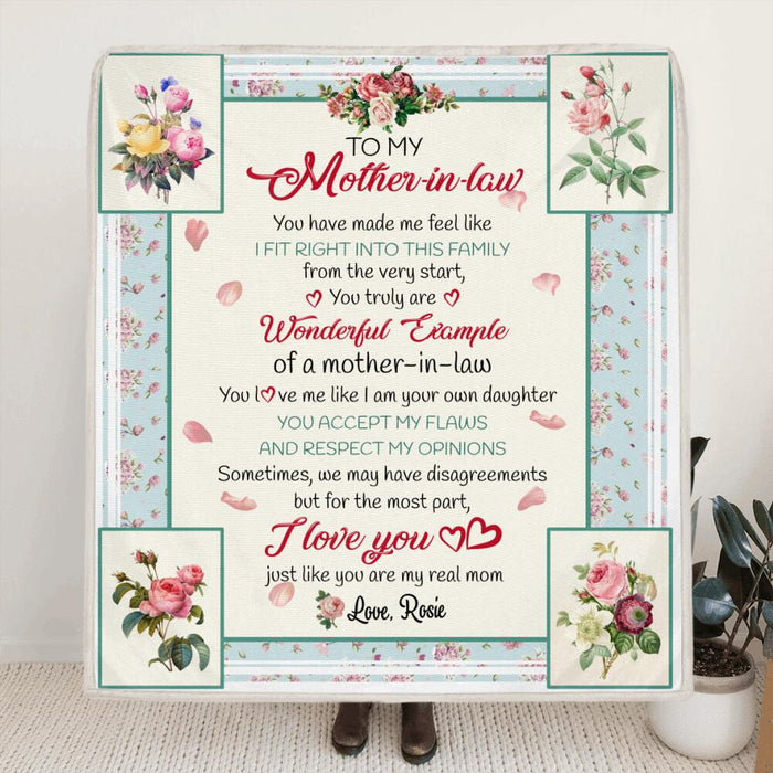 Personalized Mother-in-law Fleece Blankets - Best gift for Mother's day - You truly are wonderdul example - KE3RBB