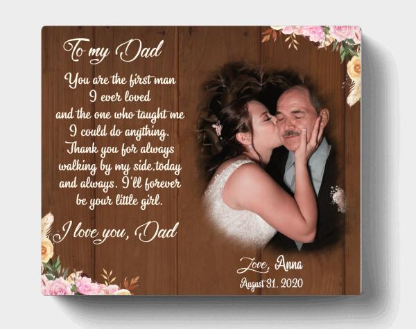 Custom Personalized Canvas - Bride and Father of the Bride - Best Gift For Father's Day - OU5X9C