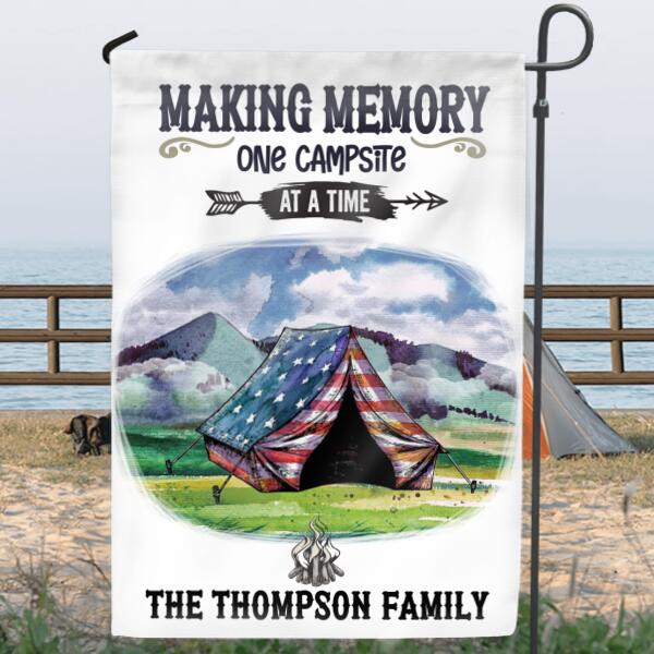 Custom Personalized Camping Flag - Best Gift Idea For Camping Lovers - Making Memory One Campsite At A Time