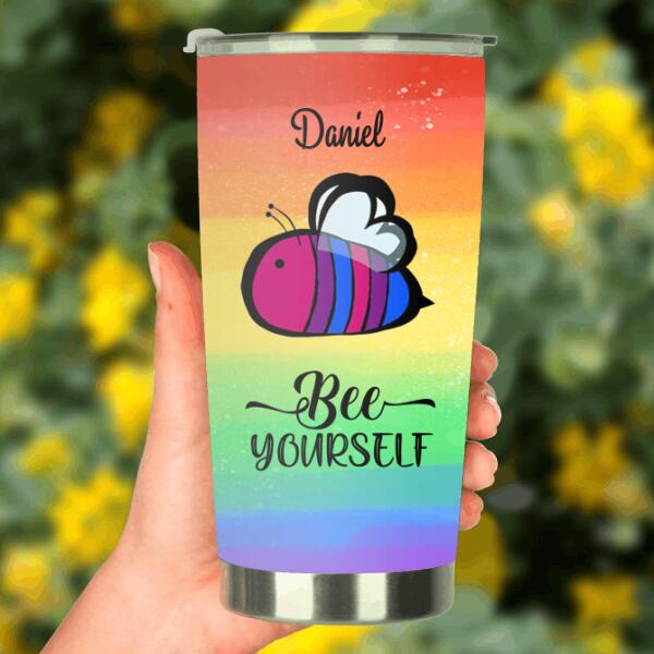 Custom Personalized Bee Tumbler Gift For LGBT - Bee Yourself - DBHOL1