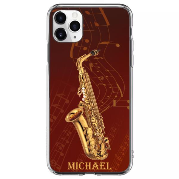 Custom Personalized Saxophone Phone Case For iPhone, Samsung and Xiaomi