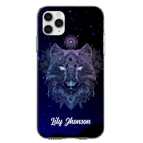 Custom Personalized Wolf Mandala Phone Case - Best Gift For Wolf Lover's - Case For iPhone, Samsung and Xiaomi - TOMO90