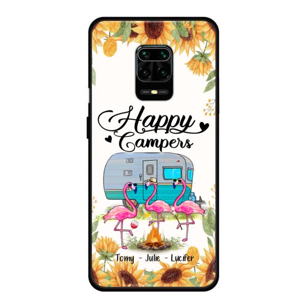 Custom Personalized Camping Flamingo Phone Case - Happy Campers - For Xiaomi, Oppo And Huawei Phone Case - JLDWNZ