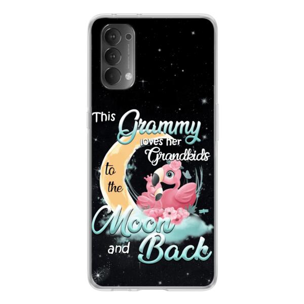 Custom Personalized Grandma Flamingo Phone Case - This Grammy Loves Her Grandkids To The Moon And Back - For Xiaomi, Oppo And Huawei Phone Case - HWDFYR