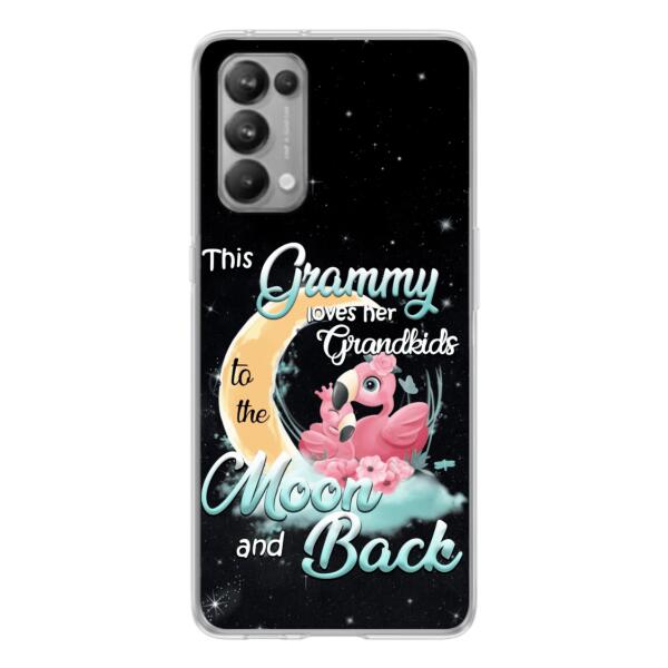 Custom Personalized Grandma Flamingo Phone Case - This Grammy Loves Her Grandkids To The Moon And Back - For Xiaomi, Oppo And Huawei Phone Case - HWDFYR