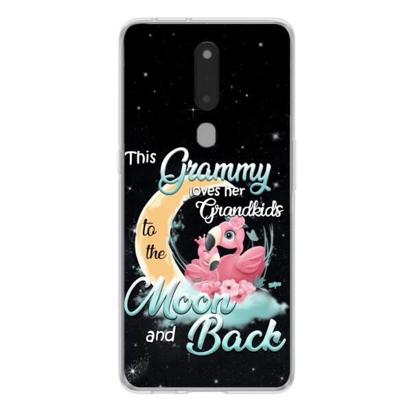 Custom Personalized Grandma Flamingo Phone Case - This Grammy Loves Her Grandkids To The Moon And Back - For Xiaomi, Oppo And Huawei Phone Case - HWDFYR