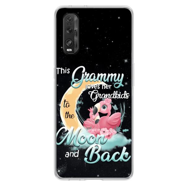 Custom Personalized Grandma Flamingo Phone Case - This Grammy Loves Her Grandkids To The Moon And Back - For Xiaomi, Oppo And Huawei Phone Case - HWDFYR