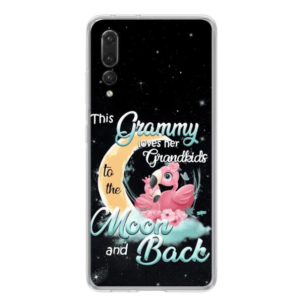 Custom Personalized Grandma Flamingo Phone Case - This Grammy Loves Her Grandkids To The Moon And Back - For Xiaomi, Oppo And Huawei Phone Case - HWDFYR