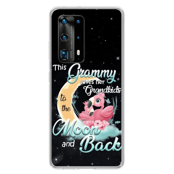 Custom Personalized Grandma Flamingo Phone Case - This Grammy Loves Her Grandkids To The Moon And Back - For Xiaomi, Oppo And Huawei Phone Case - HWDFYR