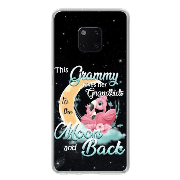 Custom Personalized Grandma Flamingo Phone Case - This Grammy Loves Her Grandkids To The Moon And Back - For Xiaomi, Oppo And Huawei Phone Case - HWDFYR