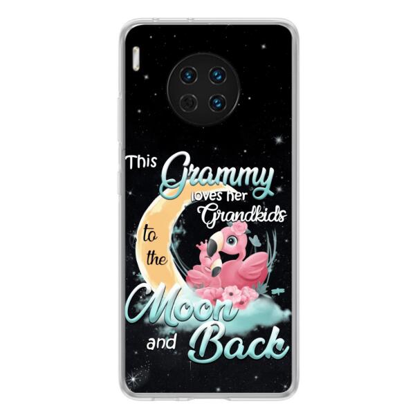 Custom Personalized Grandma Flamingo Phone Case - This Grammy Loves Her Grandkids To The Moon And Back - For Xiaomi, Oppo And Huawei Phone Case - HWDFYR