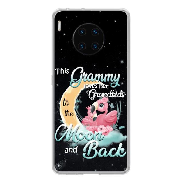 Custom Personalized Grandma Flamingo Phone Case - This Grammy Loves Her Grandkids To The Moon And Back - For Xiaomi, Oppo And Huawei Phone Case - HWDFYR