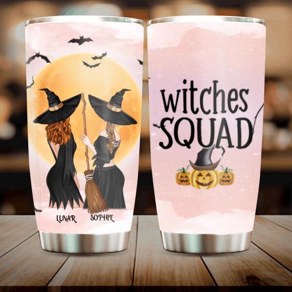 Custom Personalized Witches Tumbler - Halloween Gift For Best Friends/Wiccan Decor/Pagan Decor - Witches Squad