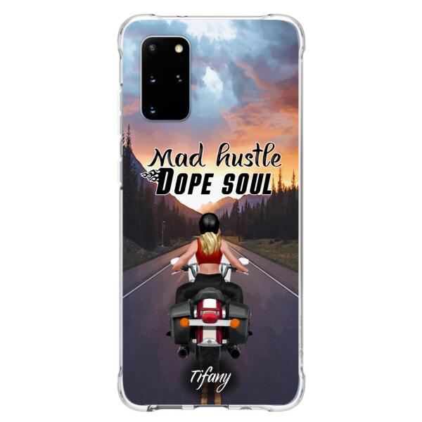 Custom Personalized Motorcycle Girl Phone Case - Best Gift For Bikers - Mad Hustle Dope Soul - Phone Case For iPhone And Samsung - C6O4AR