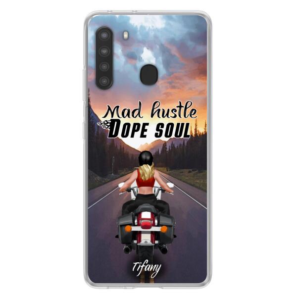 Custom Personalized Motorcycle Girl Phone Case - Best Gift For Bikers - Mad Hustle Dope Soul - Phone Case For iPhone And Samsung - C6O4AR