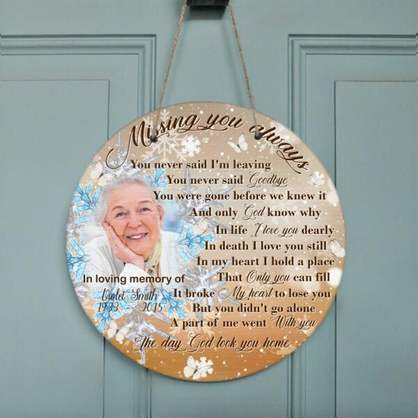 Custom Personalized Remembrance Circle Wall Art - Best Memorial Gift - Missing You Always - GTWDM6