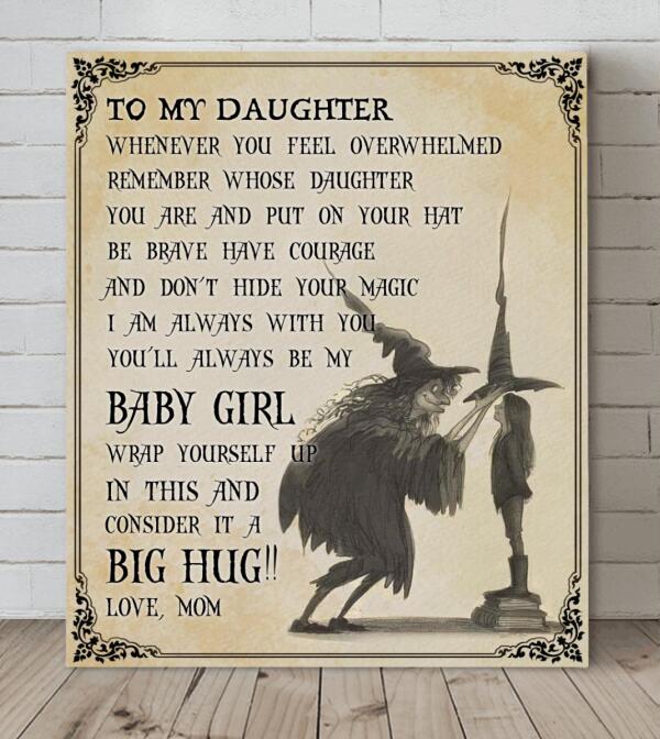 Letter Canvas - Gift For Daughter - To My Daughter Witch
