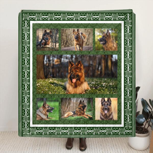 Custom Personalized Photo Collage Dog/Cat Quilt/ Fleece Blanket - Best Gift For Dog/Cat Lover