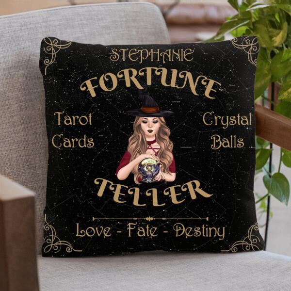 Custom Personalized Tarot Reader Pillow Cover - Best Gift For Tarot Lovers - Love Fate Destiny