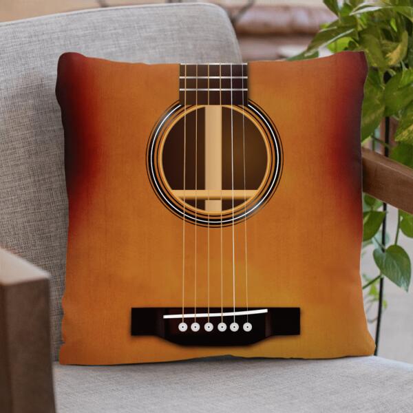 Custom Personalized Acoustic/Electric Guitar Pillow Cover - Best Gift For Guitarist