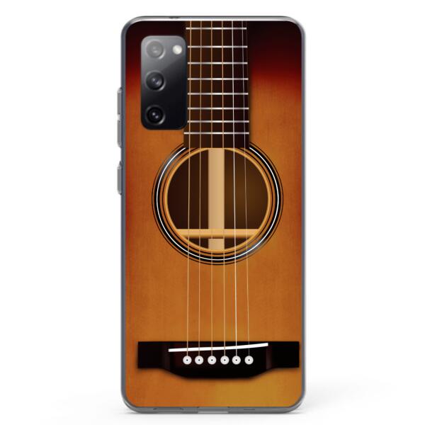 Custom Personalized Acoustic/Electric Guitar Phone Case - Best Gift For Guitarist - Case For iPhone And Samsung