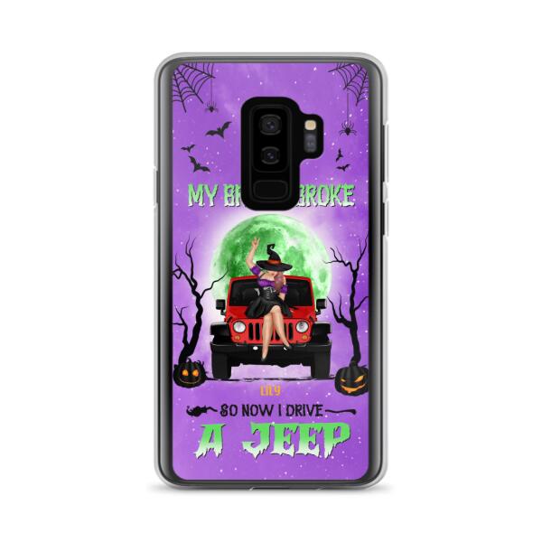 Custom Personalized Off - Road Witch Phone Case - Halloween Gift For Girl - My Broom Broke - Case For Iphone/Samsung