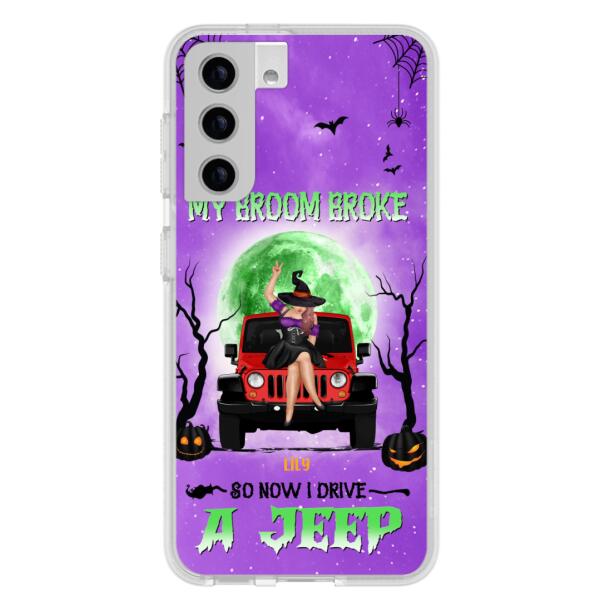 Custom Personalized Off - Road Witch Phone Case - Halloween Gift For Girl - My Broom Broke - Case For Iphone/Samsung