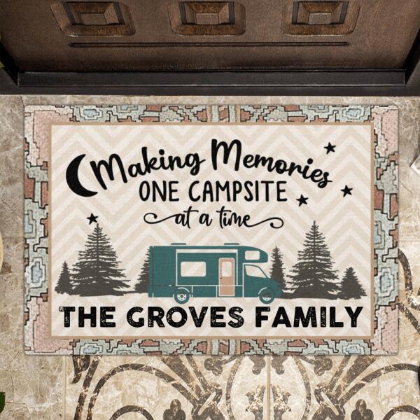 Custom Personalized Camping Doormat - Best Gift For Camping Lover - Making Memories One Campsite At A Time