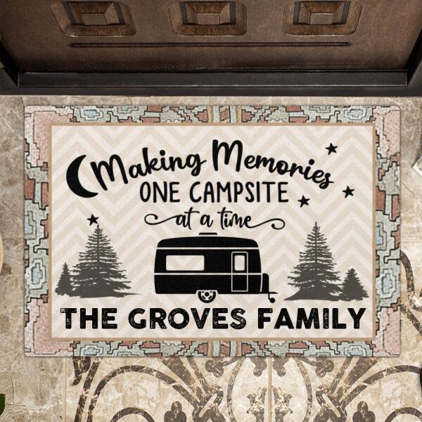 Custom Personalized Camping Doormat - Best Gift For Camping Lover - Making Memories One Campsite At A Time