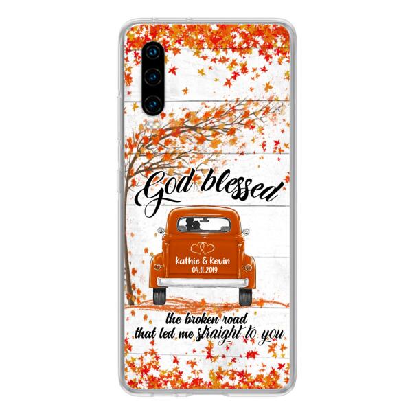 Custom Personalized Couple Phone Case - Best Gift For Couple - God Blessed The Broken Road That Led Me Straight To You - Case For Xiaomi, Oppo And Huawei