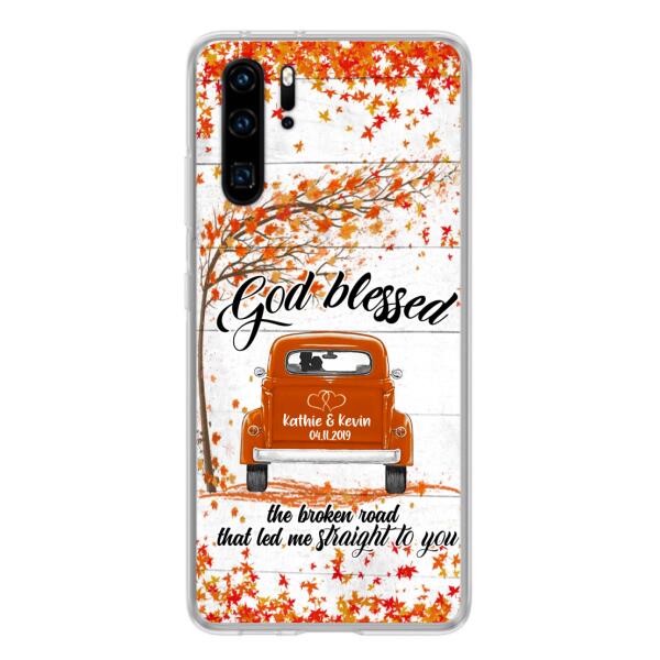 Custom Personalized Couple Phone Case - Best Gift For Couple - God Blessed The Broken Road That Led Me Straight To You - Case For Xiaomi, Oppo And Huawei