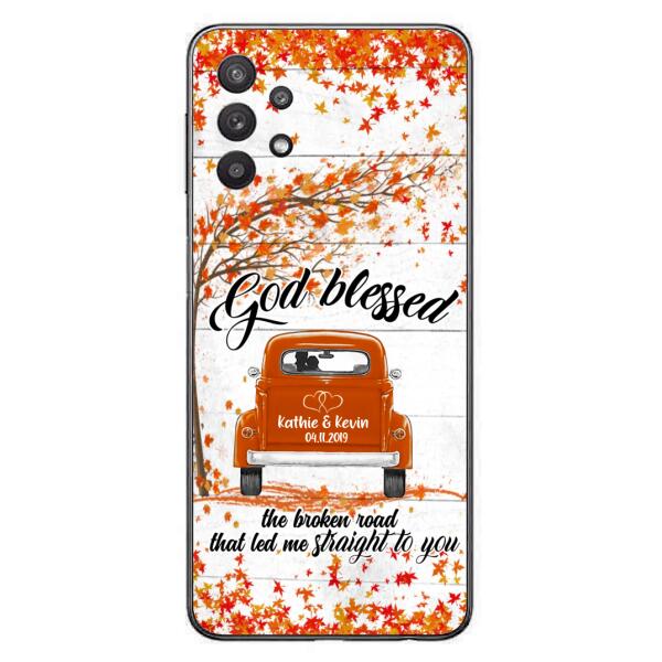 Custom Personalized Couple Phone Case - Best Gift For Couple - God Blessed The Broken Road That Led Me Straight To You - Case For Iphone And Samsung