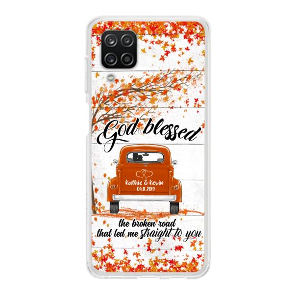 Custom Personalized Couple Phone Case - Best Gift For Couple - God Blessed The Broken Road That Led Me Straight To You - Case For Iphone And Samsung