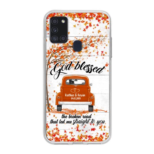 Custom Personalized Couple Phone Case - Best Gift For Couple - God Blessed The Broken Road That Led Me Straight To You - Case For Iphone And Samsung