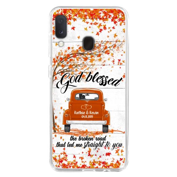 Custom Personalized Couple Phone Case - Best Gift For Couple - God Blessed The Broken Road That Led Me Straight To You - Case For Iphone And Samsung