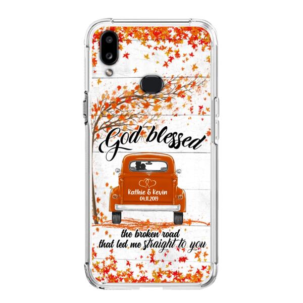 Custom Personalized Couple Phone Case - Best Gift For Couple - God Blessed The Broken Road That Led Me Straight To You - Case For Iphone And Samsung