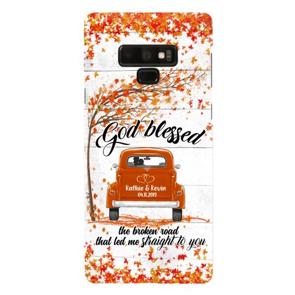 Custom Personalized Couple Phone Case - Best Gift For Couple - God Blessed The Broken Road That Led Me Straight To You - Case For Iphone And Samsung