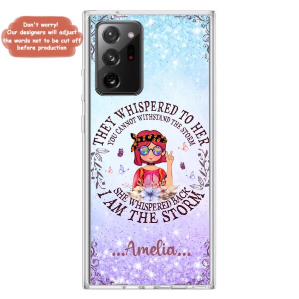 Custom Personalized Hippie Girl Phone Case - Best Gift For Hippie Girl - I Am The Storm - Case For iPhone And Samsung