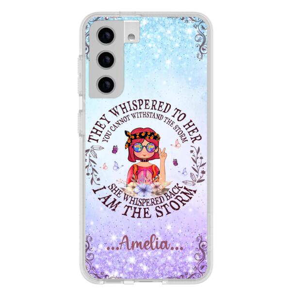 Custom Personalized Hippie Girl Phone Case - Best Gift For Hippie Girl - I Am The Storm - Case For iPhone And Samsung