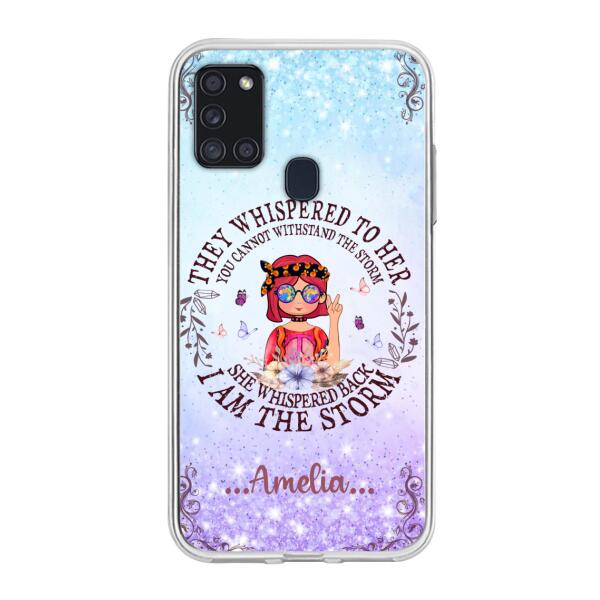 Custom Personalized Hippie Girl Phone Case - Best Gift For Hippie Girl - I Am The Storm - Case For iPhone And Samsung