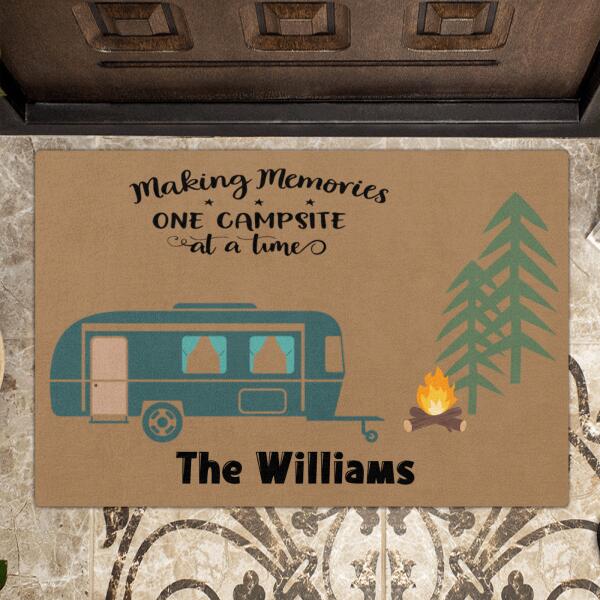 Custom Personalized Camping Doormat - Best Gift for Camping Lovers - Making memories one campsite at a time - OFAWC7