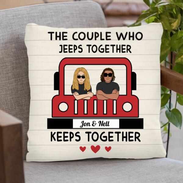 Custom Personalized Off-road Couple Pillow Cover - Gift For Off-road Lovers