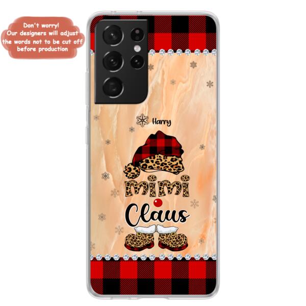 Custom Personalized Mimi Claus Phone Case - Upto 9 Names - Gift For Grandma - Case For iPhone And Samsung