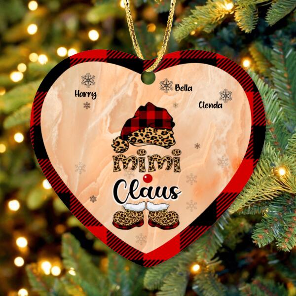 Custom Personalized Mimi Claus Ornament - Upto 9 Names - Gift For Grandma