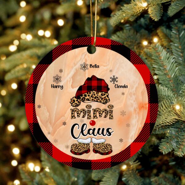 Custom Personalized Mimi Claus Ornament - Upto 9 Names - Gift For Grandma