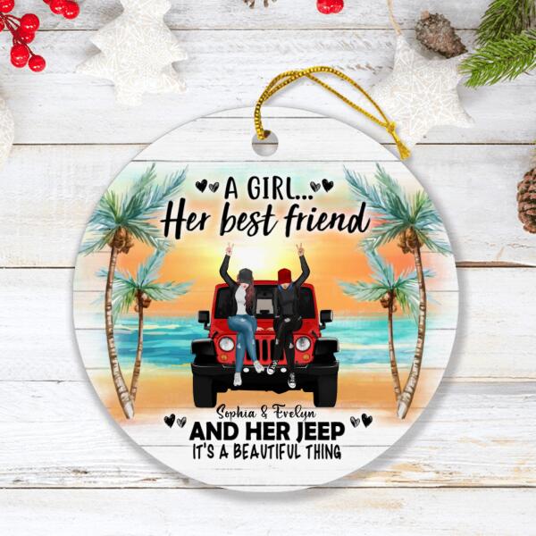 Custom Personalized Besties Off-road Ornament - Gift For Best Friends - A Girl... Her Best Friend