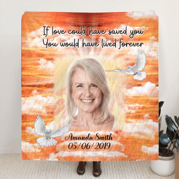 Custom Personalized Memorial Pillow Cover/ Quilt/ Fleece Blanket - Best Memorial Gift Idea - I Will Miss You Until We Meet Again