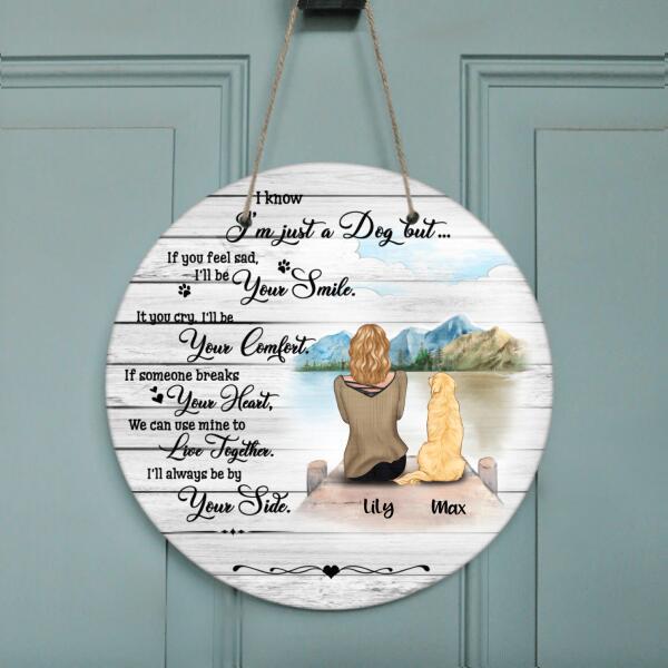 Custom Personalized Dog Mom Circle Wooden Wall Art - Best Gift For Dog Lovers - I'll Always Be By Your Side - TBZX4U